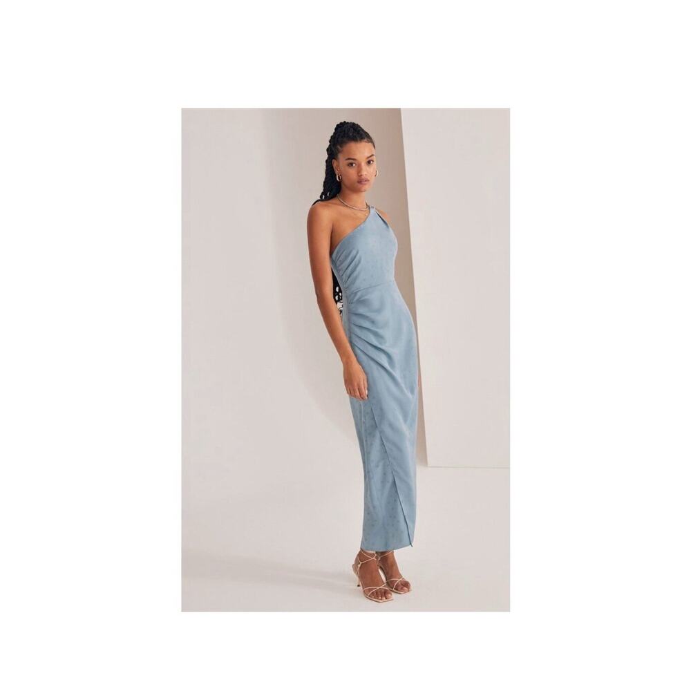 NWT Favorite Daughter Singles Table Dress Blue Polka Dot size 8 wedding guest